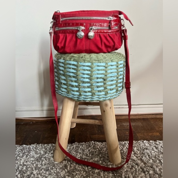 Brighton VTG Red Crossbody Nylon Bag - Picture 2 of 16